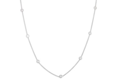 Lot 218 - A DIAMOND SET CHAIN, the brilliant cut...