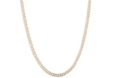 Lot 40 - A 9CT GOLD FANCY LINK NECKLACE, ca 9 g.