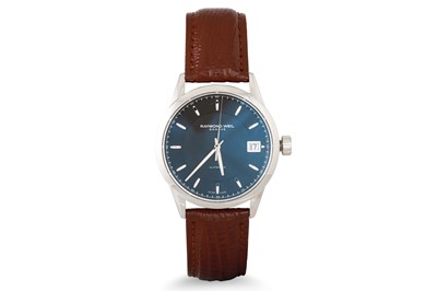 Lot 374 - A RAYMOND WEIL EXHIBITION WRISTWATCH, leather...