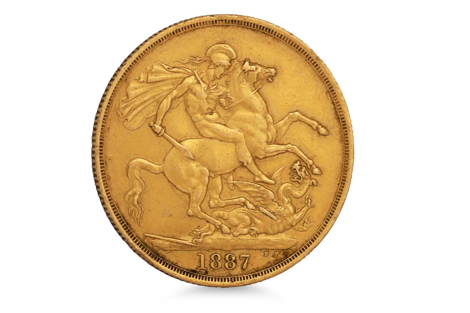 Lot 407 - AN 1887 £2 DOUBLE SOVEREIGN ENGLISH GOLD COIN,...