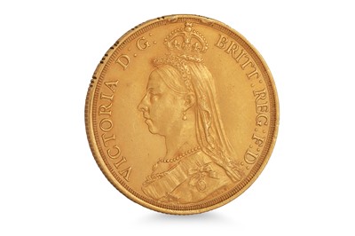 Lot 407 - AN 1887 £2 DOUBLE SOVEREIGN ENGLISH GOLD COIN,...