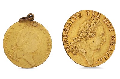 Lot 415 - A FULL 1787 ENGLISH GOLD GUINEA COIN VF GEORGE...