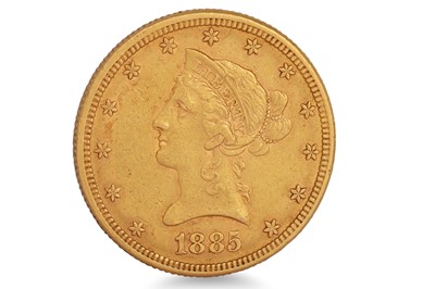 Lot 419 - AN 1885 AMERICAN $20 GOLD COIN VF, gross...