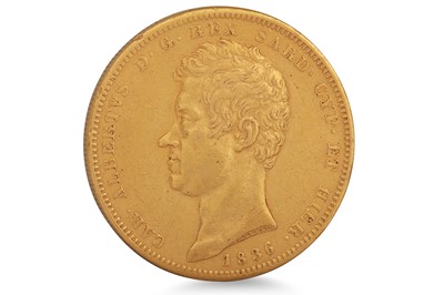 Lot 420 - AN 1836 100 LIRA SWISS GOLD COIN VF, gross...