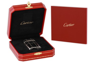 Lot 427 - A CHROME CARTIER GAS LIGHTER, Ref no. 406076,...