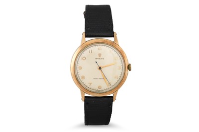 Lot 183 - A GENTS 9CT GOLD VINTAGE ROLEX WRISTWATCH,...