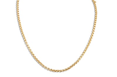 Lot 5 - A 9CT GOLD BELCHER STYLE NECK CHAIN, 5.8 g.