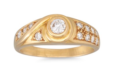 Lot 204 - A DIAMOND RING, mounted in 18ct gold, French...