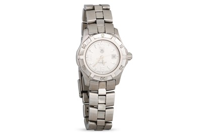 Lot 434 - A LADY'S TAG HEUER STAINLESS STEEL WRISTWATCH,...