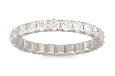 Lot 382 - A FULL BANDED DIAMOND ETERNITY RING, the...