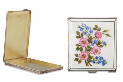 Lot 460 - TWO VINTAGE SILVER CIGARETTE CARD CASES,...