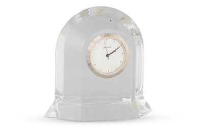 Lot 481 - A BOXED MODERN "BACCARAT" CRYSTAL DESK CLOCK,...