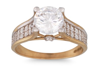 Lot 126 - A LADY'S DRESS RING, mounted in 9ct gold, size N