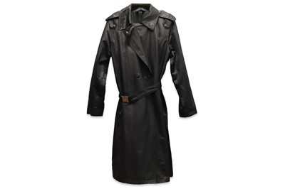 Lot 415 - A MAX MARA BLACK MAC COAT