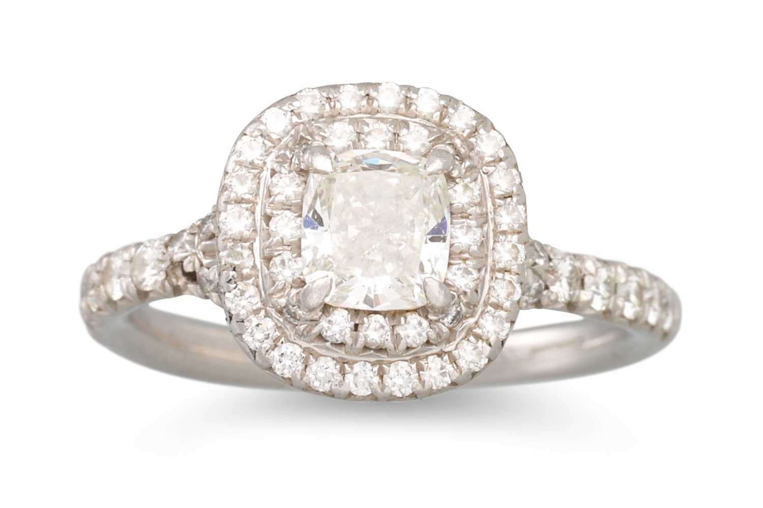 Lot 310 - A TIFFANY & CO DIAMOND CLUSTER RING, the...