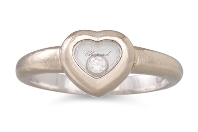 Lot 313 - A CHOPARD HEART SHAPED HAPPY DIAMOND RING,...