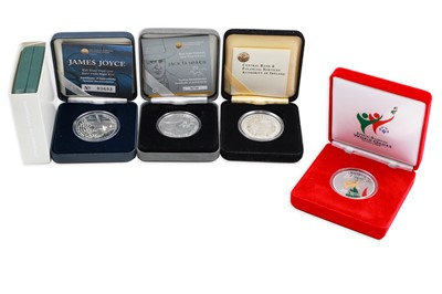 Lot 479 - 2003/14 5 X IRISH €10 SILVER PROOF 38MM COINS,...