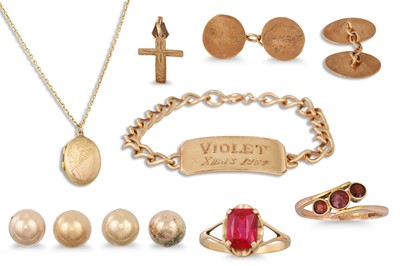 Lot 100 - A COLLECTION OF GOLD AND OTHER JEWELLERY, to...