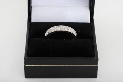 Lot 174 - A DIAMOND PAVÉ SET RING, mounted in 18ct...