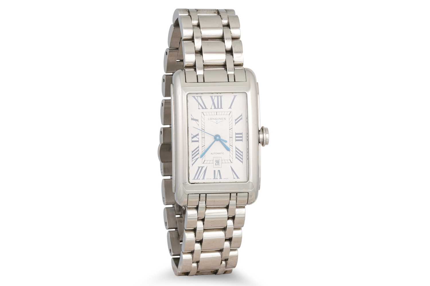 Lot 311 - A GENT'S STAINLESS STEEL LONGINES WRIST WATCH,...