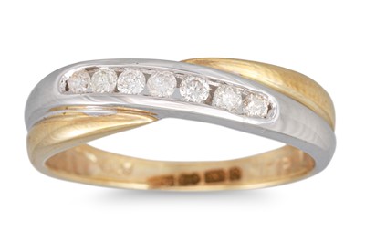 Lot 92 - A DIAMOND RING, the diamond set band in 9ct...