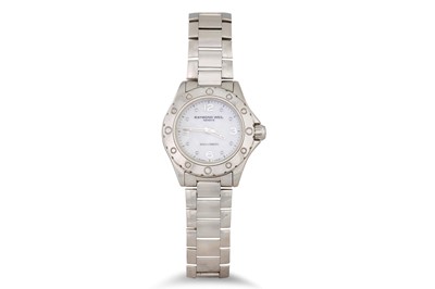 Lot 326 - A LADY'S STAINLESS STEEL RAYMOND WEIL...