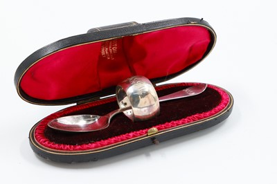 Lot 264 - AN EDWARDIAN SILVER TWO-PIECE CHRISTENING SET,...