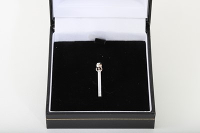 Lot 83 - A DIAMOND PENDANT, mounted in 18ct white gold