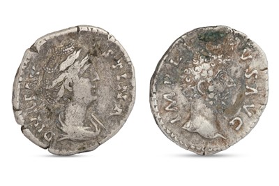 Lot 355 - TWO ROMAN SILVER DENARIUS COINS, Lucius versus...