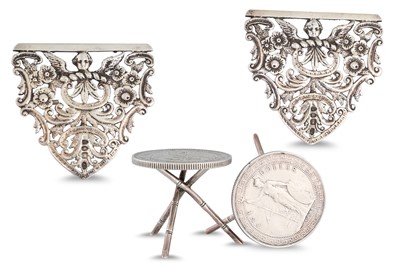 Lot 366 - A PAIR OF SILVER NOVELTY TABLES, a Mexican...