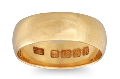 Lot 89 - A 22CT GOLD BAND, 3.2 g., size N, together...