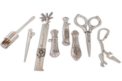 Lot 375 - AN INTERESTING COLLECTION OF STERLING SILVER...