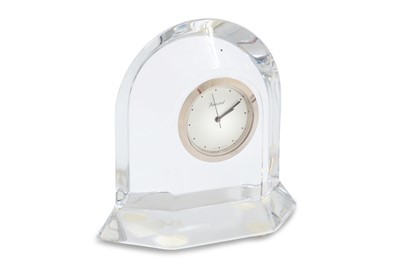 Lot 215 - A BOXED MODERN "BACCARAT" CRYSTAL DESK CLOCK,...