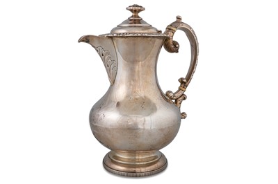 Lot 404 - AN ATTRACTIVE GEORGE V SILVER COFFEE POT, of...