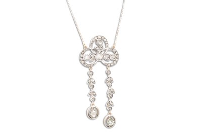 Lot 255 - A DIAMOND PENDANT, the rose cut diamond...