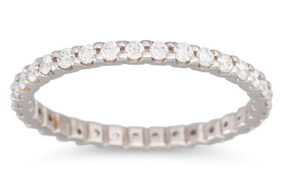 Lot 272 - A DIAMOND FULL BANDED ETERNITY RING, the...