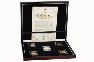 Lot 343 - ISLE OF MAN 1988 PROOF ANGEL CASED COIN SET, 4...