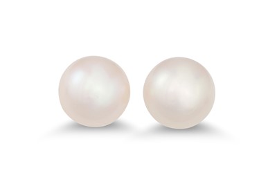Lot 80 - A PAIR OF CULTURED PEARL EARRINGS, of large...