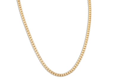 Lot 126 - A 9CT GOLD FANCY LINK CHAIN,  21 g.