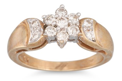 Lot 130 - A DIAMOND CLUSTER RING, mounted in 9ct gold....
