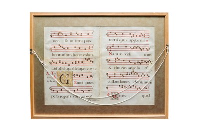Lot 537 - A FRAMED ANTIQUE ILLUSTRATED PORTION OF GLORIA...