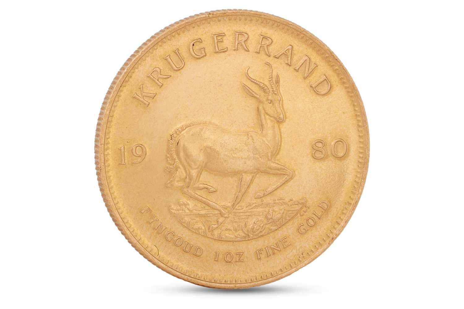 Lot 365 - A 1980 SOUTH AFRICAN GOLD KRUGERRAND COIN, 1...
