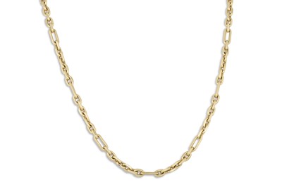 Lot 111 - A HEAVY 14CT GOLD NECK CHAIN, 44.5 g.