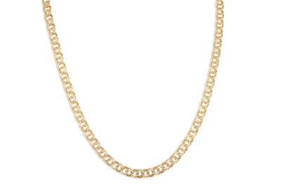 Lot 112 - A HEAVY 18CT GOLD NECK CHAIN, 46.3 g.