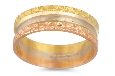 Lot 95 - TWO 18CT GOLD RINGS, and a 9ct gold ring, 7.2 g.