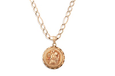 Lot 300 - A ST.CHRISTOPHER MEDALLION, mounted in 9ct...