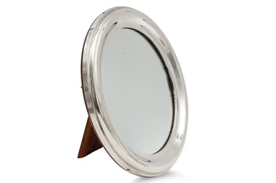 Lot 387 - AN EDWARDIAN SILVER CIRCULAR PHOTO MIRROR...