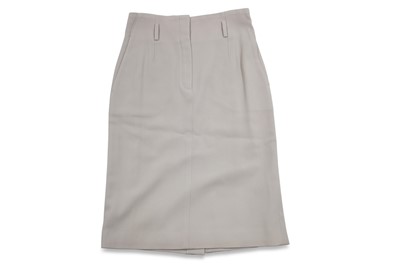 Lot 188 - AN HÉRMES SKIRT, 100% cream wool pencil skirt,...