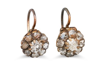 Lot 254 - A PAIR OF ANTIQUE OLD CUT DIAMOND EARRINGS, of...