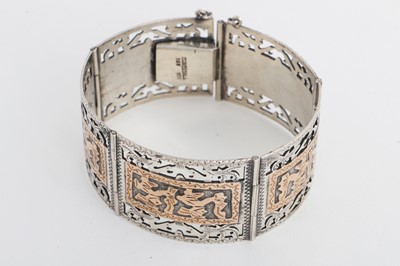 Lot 308 - A VINTAGE SILVER BRACELET, ca 1950